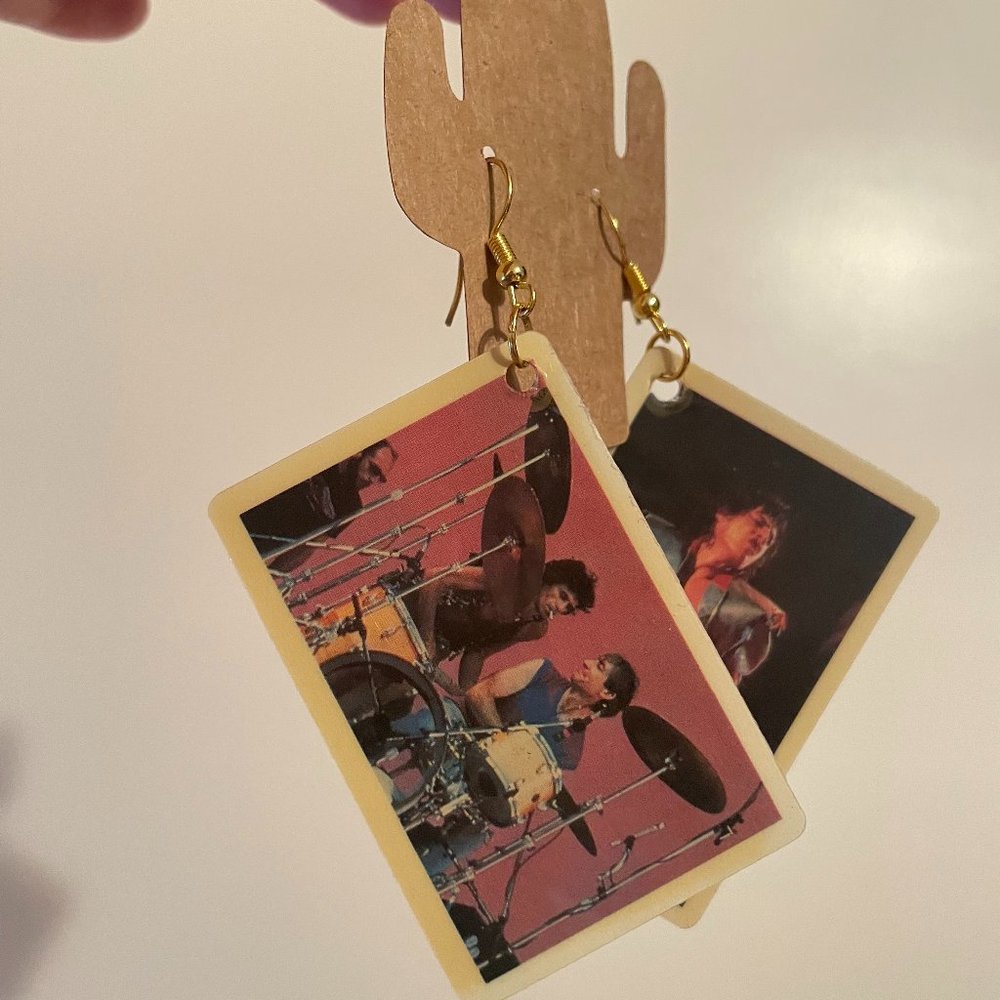 Vintage Rolling Stones Handmade Earrings
